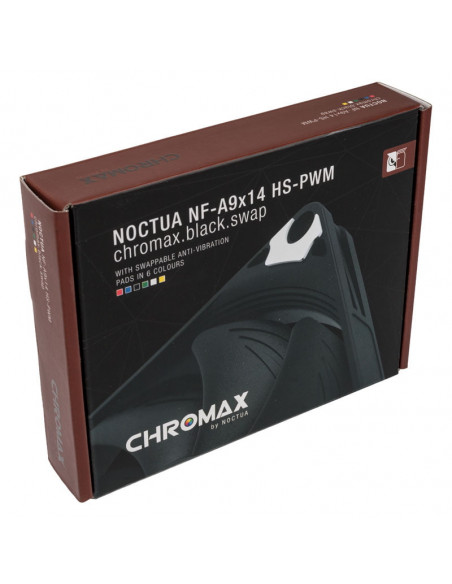 Noctua Ventilador NF-A9x14 PWM chromax.black.swap - 92mm casemod.es