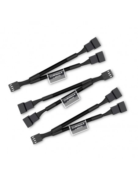 Noctua NA-SYC1 chromax.black Juego de cables divisores en Y para ventiladores - negro casemod.es