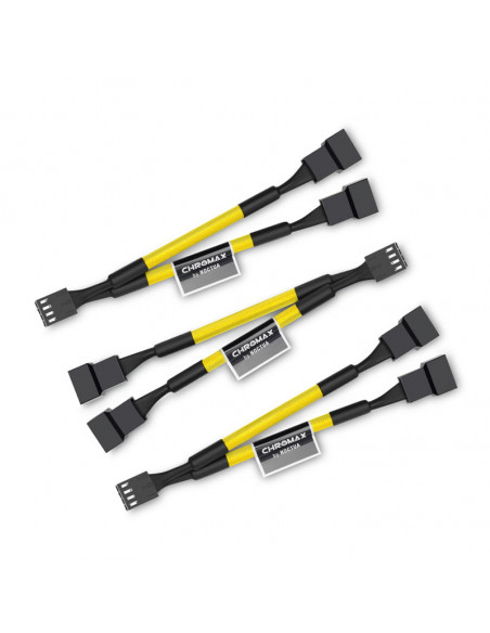 Noctua NA-SYC1 chromax.yellow Juego de cables divisores en Y para ventiladores - amarillo casemod.es