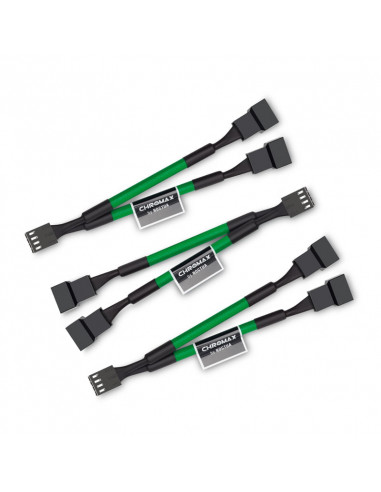 Noctua NA-SYC1 chromax.green Juego de cables divisores en Y para ventiladores - verde casemod.es
