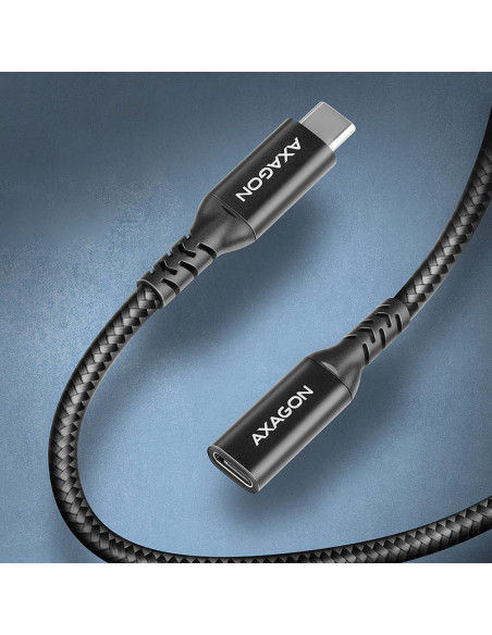 AXAGON BUCM32-CF15AB, USB-C a USB-C 3.2 Gen 2, 1,5 m, 20 Gbps - Aluminio casemod.es