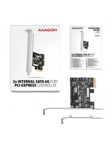 AXAGON PCES-SJ2 2x puerto interno SATA 6G, JMB582 + LP casemod.es