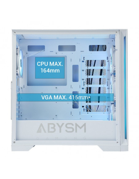 Abysm Gaming Danube Mura BX300 ARGB E-ATX Cristal Templado USB 3.2 Blanca casemod.es