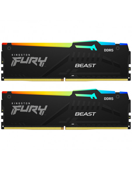 Kingston Fury Beast RGB, DDR5-5600 CL40, Intel XMP 3.0 - 16 GB Dual-Kit casemod.es