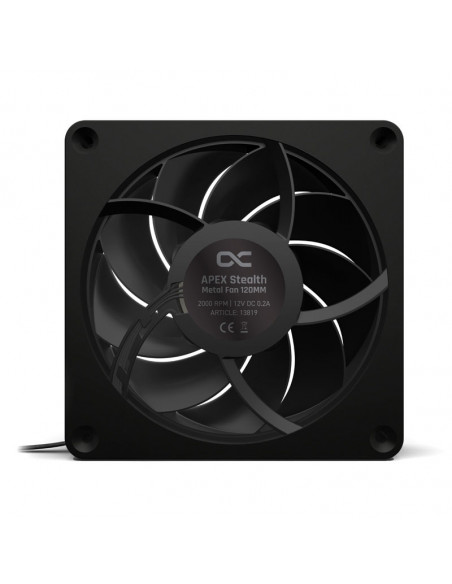 Alphacool Apex Stealth ventilador de potencia de metal 120 mm, 3.000 rpm - negro casemod.es