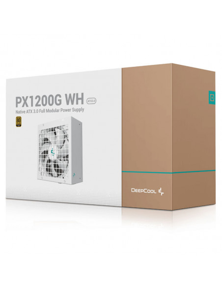 DeepCool PX1200G, 80 Plus Gold, ATX 3.0, PCIe 5.0 - 1200 W, blanco casemod.es
