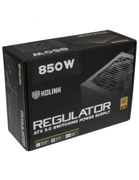 Kolink Regulator 80 PLUS Gold, ATX 3.0, PCIe 5.0, modular - 850 vatios casemod.es