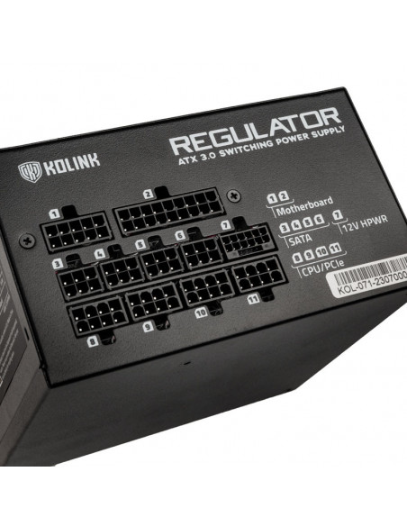 Kolink Regulator 80 PLUS Gold, ATX 3.0, PCIe 5.0, modular - 850 vatios casemod.es