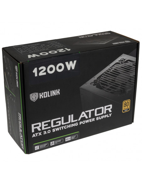 Kolink Regulator 80 PLUS Gold, ATX 3.0, PCIe 5.0, modular - 1200 vatios casemod.es