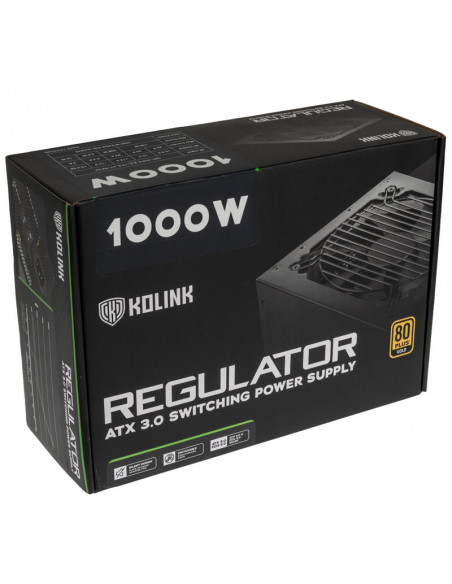 Kolink Regulator 80 PLUS Gold, ATX 3.0, PCIe 5.0, modular - 1000 vatios casemod.es