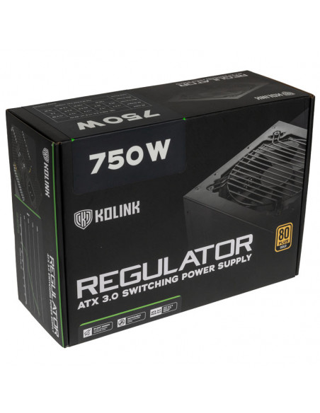 Kolink Regulator 80 PLUS Gold, ATX 3.0, PCIe 5.0, modular - 750 vatios casemod.es