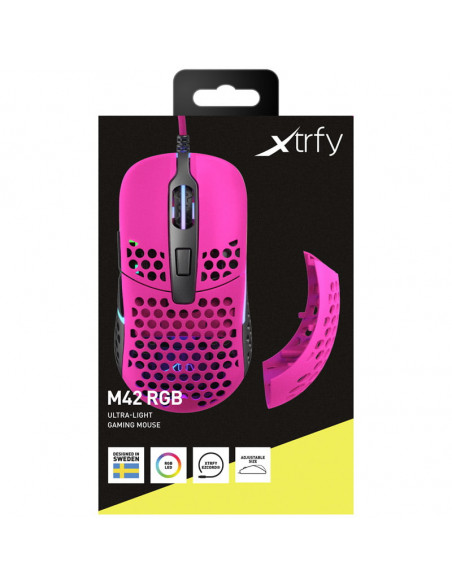 Cherry Xtrfy M42 RGB Ratón para juegos - rosa casemod.es