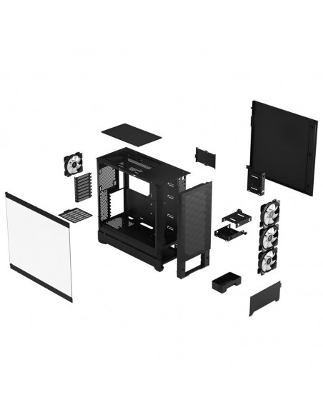 Fractal Design Caja Pop XL Air RGB Clear Tint E-ATX, vidrio templado - negro casemod.es