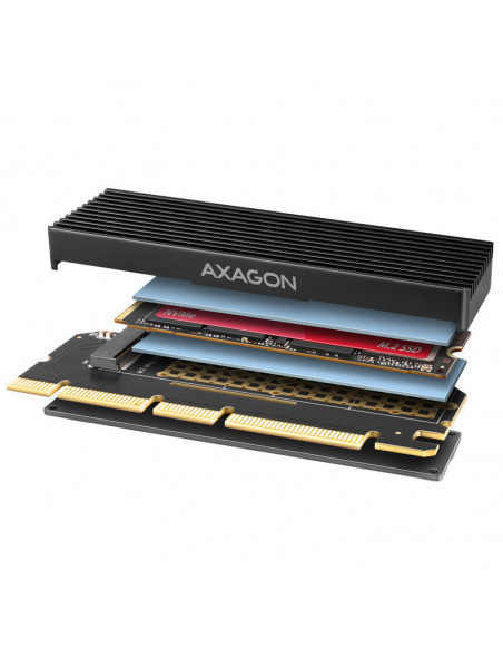 AXAGON PCEM2-XS PCI-E 3.0 16x - M.2 SSD NVMe, 80 mm SSD - low profile casemod.es