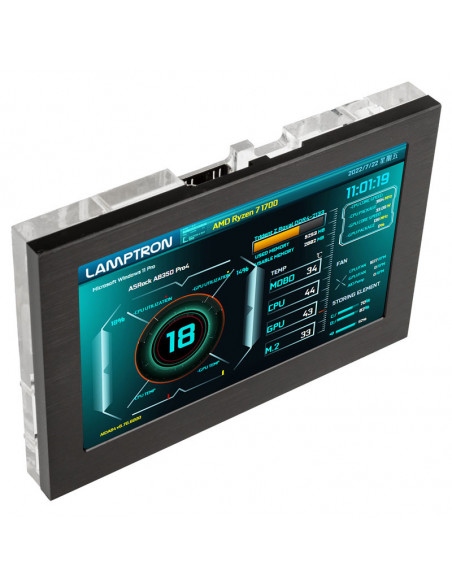 Supervisión Elegante: Lamptron HM050, Monitor de Hardware de 5 Pulgadas en Casemod.es