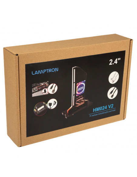Lamptron HM024V2PC soporte para tarjeta gráfica, pantalla de 2,4" casemod.es