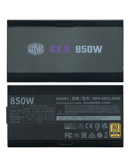 Cooler Master GX2 850 Gold, fuente de alimentación modular 80-PLUS Gold, PCIe 5.0 - 850 vatios casemod.es
