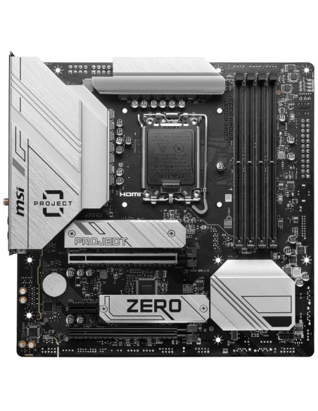MSI Pro B760M Project Zero, placa base Intel B760 - Sockel 1700, DDR5, diseño de conexión trasera casemod.es