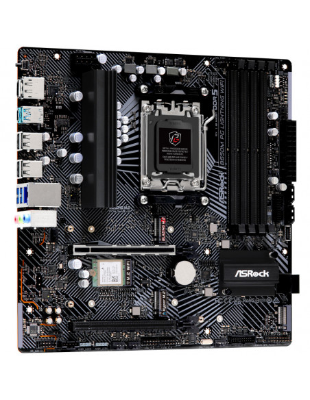 Placa Base ASRock B650M PG Lightning WiFi - Chipset AMD B650, Zócalo AM5, DDR5 en casemod.es